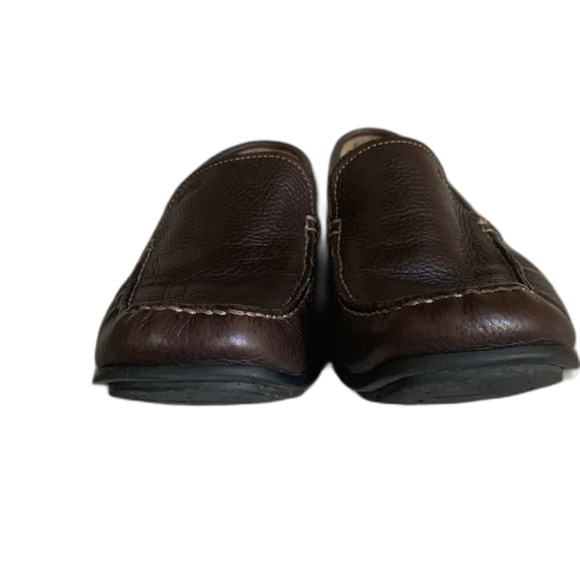 Ecco Classic Brown Leather Slip-On Moccasin Driving Shoe Size 10-10.5 - Picture 2 of 9
